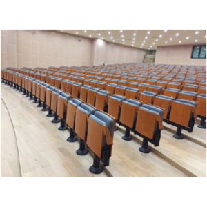 Fabric Padded Retractable Bleacher Seating Primy Upholstery For Entertainment