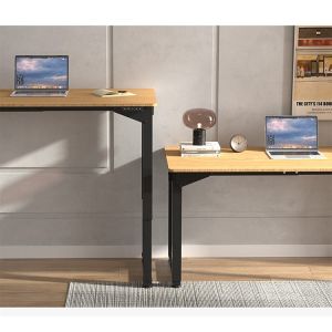 White Black Dual Motor Electric Sit Stand Desk with 25mm/s Speed and Adjustable