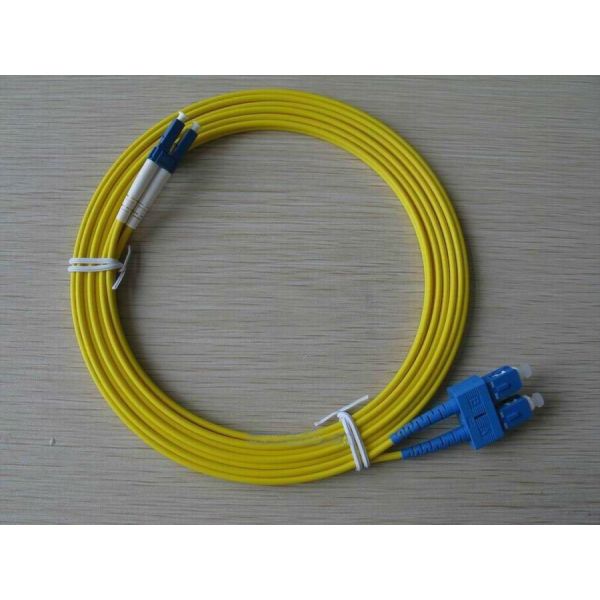 Fiber Optic Patch Cord LC-SC Single Mode Duplex , 0.9mm 2.0mm 3.0 mm