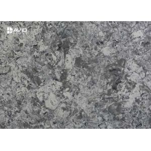 High Polished Quartz Grey White Slab SGS Approved Stain Resistant