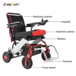 Wholesale Aluminium Lightweight Folding Powered Wheelchair 100KG Load from china suppliers