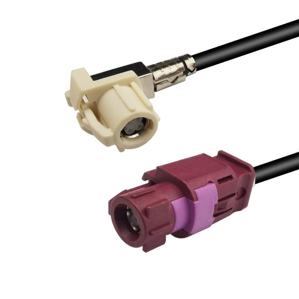 Quality Code B To D FAKRA HSD Cable Assemblies For Rear View Backup Camera for sale