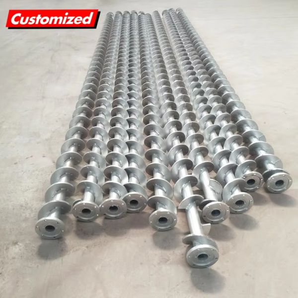 Stainless Steel Spiral Machine Slurry Screw Shaft For Auger Conveyor Conveying
