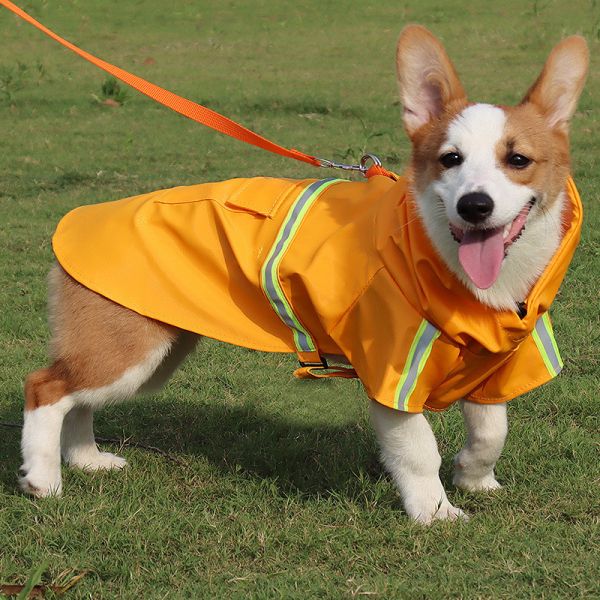 Quality Waterproof Windproof Rainproof Reflective Design Poncho Pu Dog Clothes for sale