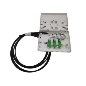 Black Fiber Termination Boxes Square Design 6 Ports Available