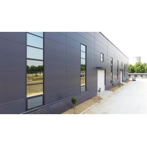 China Insulated Prefab Steel Warehouse with Aluminized Zinc Cladding on sale