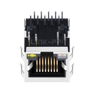 LPJG0803A61NL 100/1000 Base-T Tab Down Green&Orange/Yellow Led 1 Port Industrial