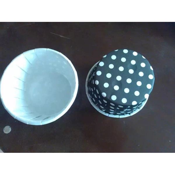 Quality Black with dot Souffle cups for sale