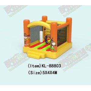 Donky Inflatable Bouncy Castle For Childrens With Pillar Circle