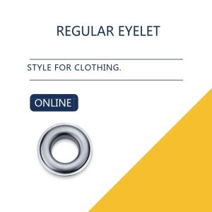 Custom Flat Silver Eyelets Ring Type & Grommets Designs For Clothing