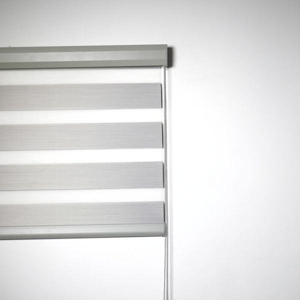 Quality Dark Gray Light Control Zebra Roller Curtains For Windows for sale