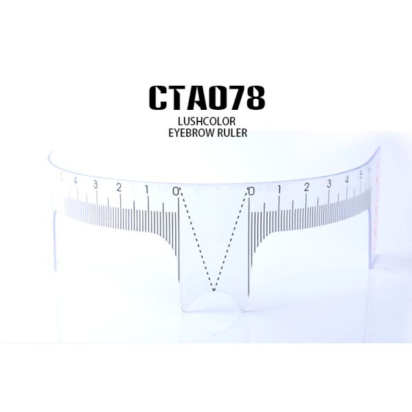 Plastic Tattoo Accessories , Transparent Permanent Makeup Eyebrow Ruler