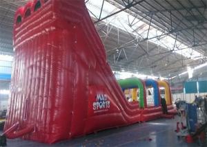 Wholesale Outdoor Commercial Inflatable Slide , Three Lanes Inflatable Slide For Kids And Adults from china suppliers