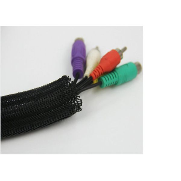 Size Customized Self Wrapping Split Braided Sleeving Non Expandable Opening