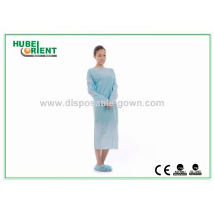 Wholesale Anti-Dust Blue Disposable use Protective Gowns with thumb cuffs/Safety Protective Clothing from china suppliers