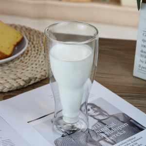 300ml Modeling Double Beer Borosilicate Glass Cup