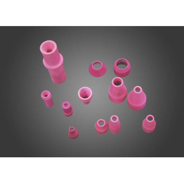 Air Cooled Tig Welding Pink Alumina Ceramic Nozzle For Sandblasting Argon-arc