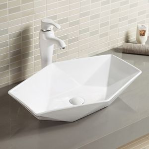 Wholesale Non Porous Counter Top Bathroom Sink 650mm Irregular Shape Wash Basin from china suppliers