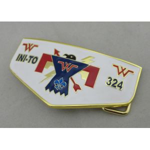 Gold Plating Customized Belt Buckle With Wiped Imitation Hard Enamel
