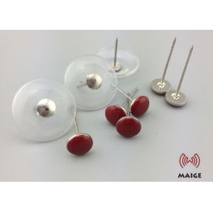 Plastic Hard Tag Transparent Dome Head Pins Groove Or Smooth Nail Surface