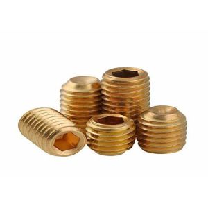 M1.4 M24 Yellow Brass H59 H62 Copper Bronze Hexagon Socket Set Screws DIN916