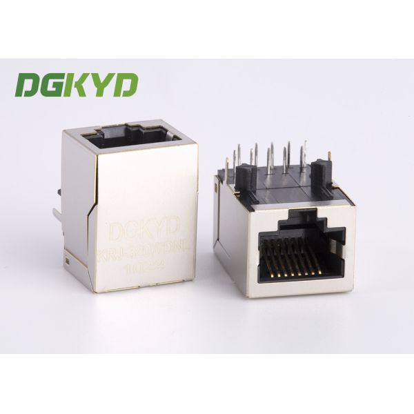 1 Port cat 6 RJ45 connector modules with internal transformers for Fiber Optic