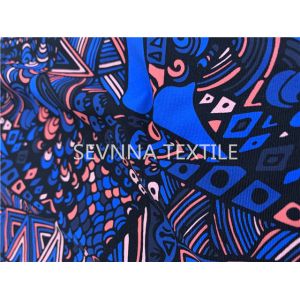 Retro Lining Sublimation Printing Activewear Knit Fabric Repreve Fiber Ladies