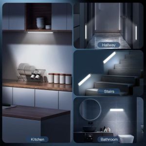 Under Cabinet Lighting,40 LED Rechargeable Battery Operated Motion Sensor Light