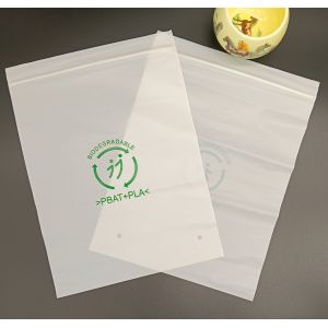 Eco-Friendly PBAT+PLA Biodegradable Resealable Zipper Bag Compostable Strong