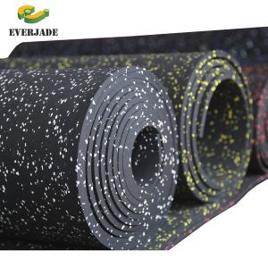 Splicing Gym Rubber Floor Mat With Shock Absorption And Power Zone Cushion