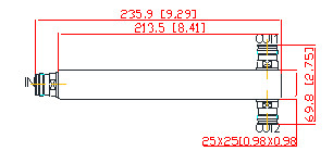 600-4200MHz 4.3-10 Female Power Splitter With 50 Ohm Impedance