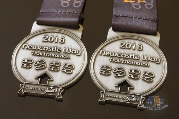 Trail Marathon Metal Award Medals Running And Racing Medallion With Ribbon