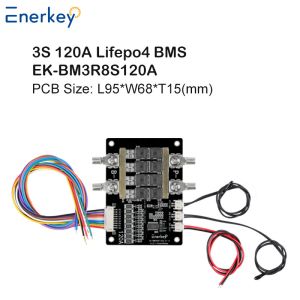 Enerkey 3S 120A Continuous 300A Peak High-Current LiFePO4 Li-ion BMS for Solar