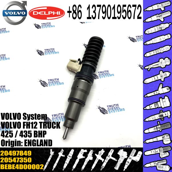 Diesel parts nozzle assembly pump injector BEBE4D00002 injector 20497849 for VOL diesel engine