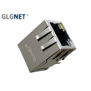 Single Port LAN RJ45 Connector Through Hole Mount With Magnetics 1000 Base - T