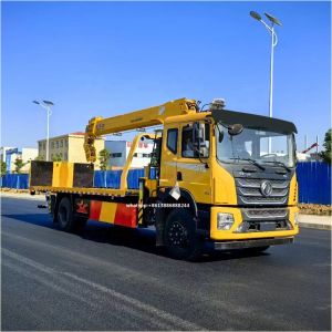 4 * 2 Huashen 8-10 Tons Road Rescue Trailer With 8 Tons Crane Tow Truck With
