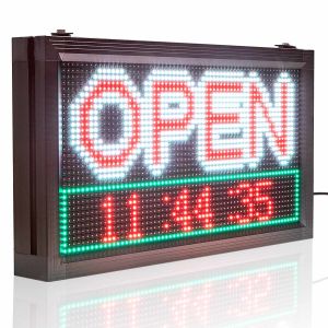 5000cd/m2 Programmable Scrolling LED Signs P10 OPEN For Shop Advertisement