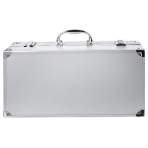 Custom Large Aluminum Sliver Tool Carrying Box Heavy Duty Aluminum Storage Brief