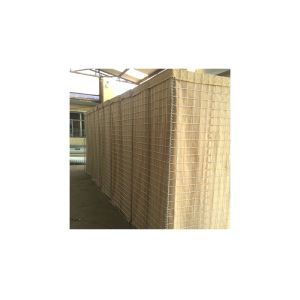 Hesco Bastion Barrier Wall , Welded Gabion Mesh For Military / Flood