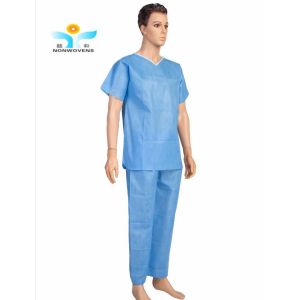 Disposable PP SMS Nonwoven Printed Surgical Gown Scrub Suits