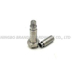 Male Screw Thread Solenoid Stem With Rubber Band Internal Spring Core