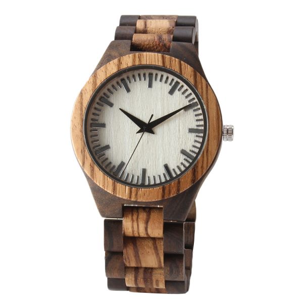 Big Dial Most Accurate Quartz Watch Environmentally Friendly With All Wooden