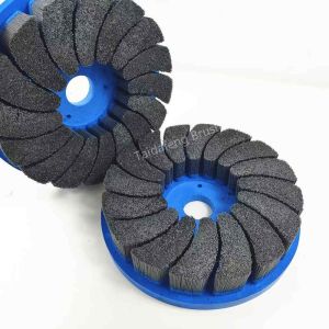Round Composite Hub Disc Deburring Brushes Silicon Carbide Filament