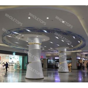 Wholesale Non Typical Circular Column Aluminum Solid Panel With Light Cover Interior Decoration from china suppliers