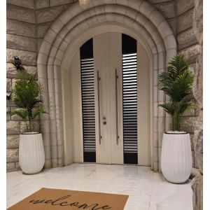 Powder Coated Finish Fiber Clay Planters Fibre Clay Flower Pots