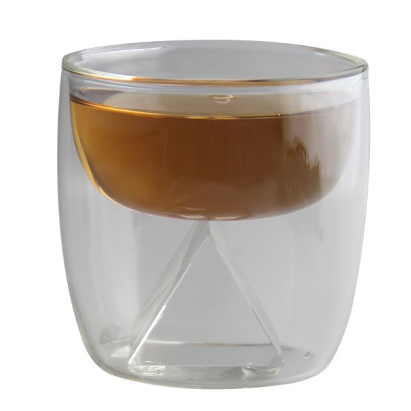 Borosilicate Diamond Double Wall Glass Cup Lead Free Eco Friendly