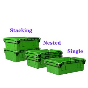 45L Stack And Nest Plastic Crate Turnover Moving Container Nesting Plastic Crate