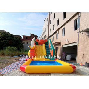 9m Long Inflatable Monkey Water Slide With Removable Pool