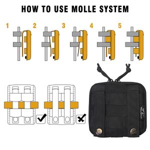 Laser Storage Drawstring Tactical Magazine Bag With Adjustable Waist Belt And