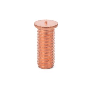 Wholesale M8 Model GB Standard Custom Red Copper Hex Head Bolts with Zinc Plated Welding Screw Spot CD Weld Stud M7 Thread Size from china suppliers